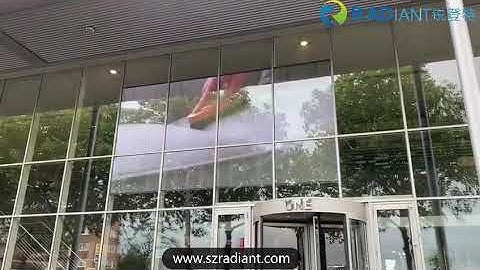 P3.91 creative transparent LED screen for glass wall of building