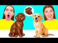 Real Food vs Chocolate Food Challenge | Epic Food Battle by Fun Fun Challenge