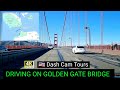 Driving North on Golden Gate Bridge,  San Francisco, California, USA - 4K
