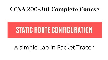 Static Route configuration in Packet Tracer
