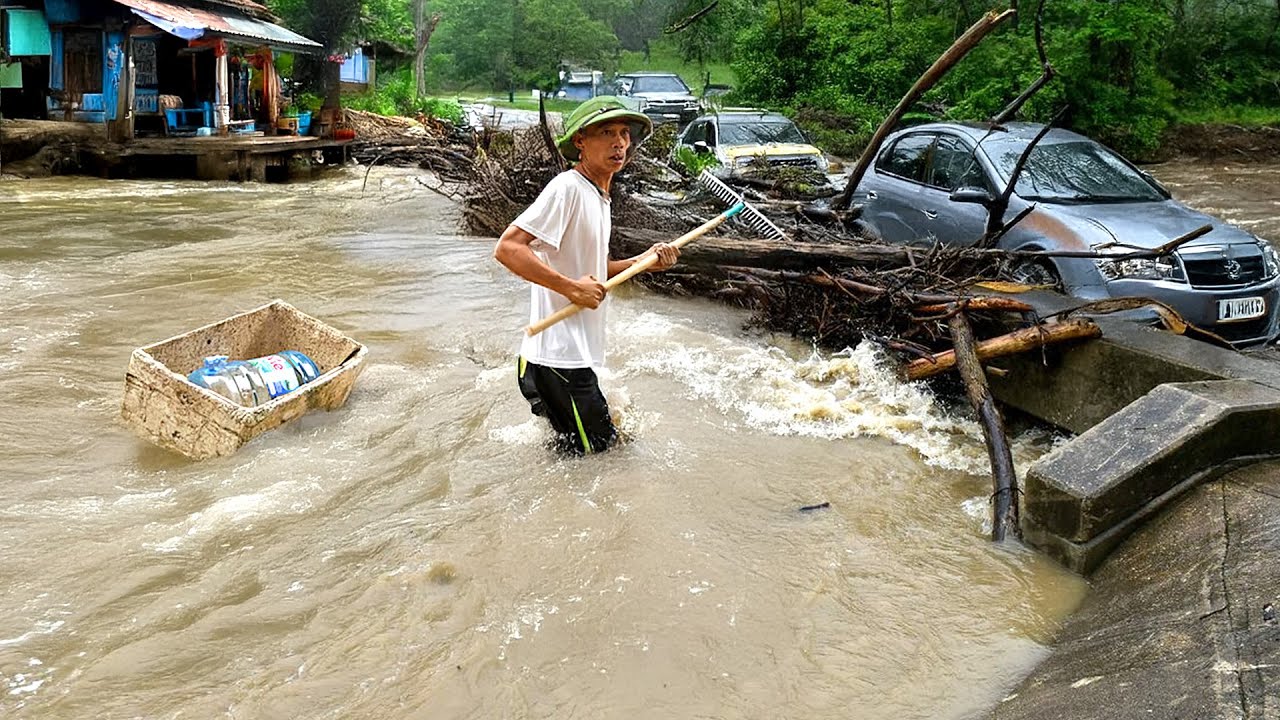 Massive Flooded Cleaning Clogged Drains Culvert Debris Fix