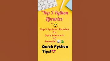 Top 3 Python Libraries for Data Science in 35 Seconds! 📊🐍#pythonprogramming #best  #ytshorts