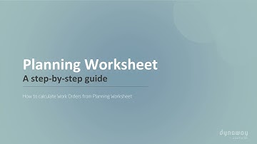 Dynaway EAM for Business Central: Calculate Work Orders from Planning Worksheet