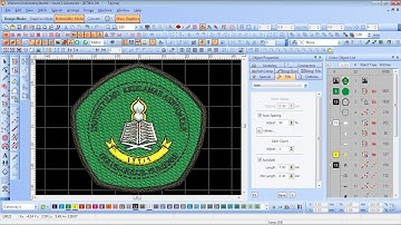TUTORIAL WILCOM, DESAIN BORDIR LOGO INSTIKA