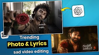 Trending Instagram Photo & Lyrics Sad Video Editing | Capcut Photo Lyrics video editing screenshot 2