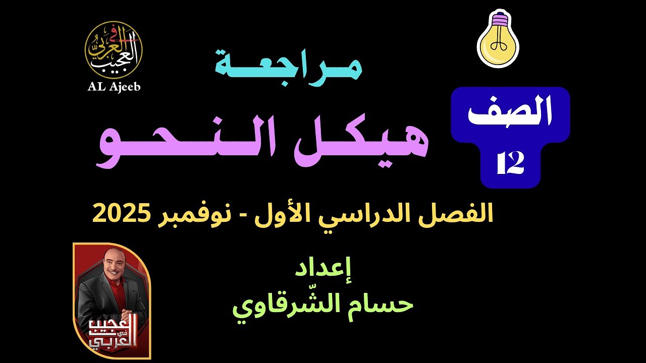 الحلقة (161)|| أهم وأسهل مراجعة ( لــهيكل الـــنـــــحـــــــــــو ) - الثّاني عشر - الفصل الأول .