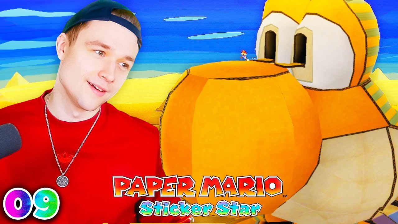 Sphinx Yoshi zeigt Zunge für Klicks 📜 Paper Mario Sticker Star 9