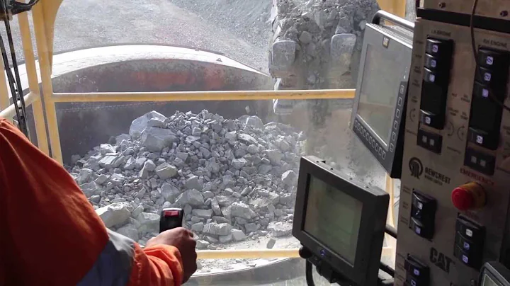 Terex RH340/ Cat 6060 loading a Cat 793 in-cab view #1 Telfer Gold Mine