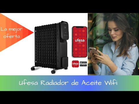 Radiador Aceite Wifi Ufesa RD2500D WIFI con Pantalla Digital Táctil Temporizador de 24h