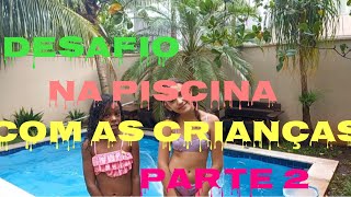 Desafio na piscina- acerte a resposta ou leve um empurrão na piscina/challenge