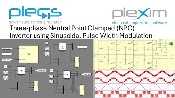 Three-phase Neutral Point Clamped (NPC) Inverter using Sinusoidal PWM in PLECS/Simulink