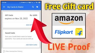 ₹ 500 Free Amazon Flipkart Gift Card in India || Best App To Earn Free Gift Cards