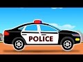Carro da polícia-Car Wash | Desenhos para caçoa | Popula caçoar Vídeo | Police Car-Car Wash