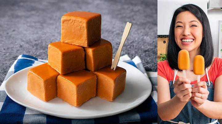 No-Machine Ice Cream Cubes -Thai Tea Flavor