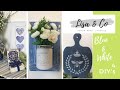 Blue & White Thrift to Treasures||  4 DIY's  ||  Blue & White Collab