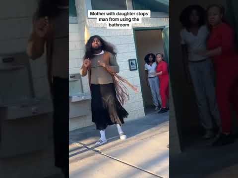 Mother Stops Trans Woman From Entering Girls Restroom With Her Daughter Inside!