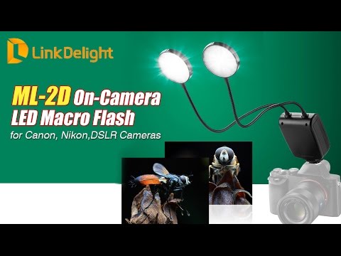 Linkdelight.com-ML-2D On-Camera LED Macro Flash Light for Canon, Nikon, Panasonic,Olympus Cameras