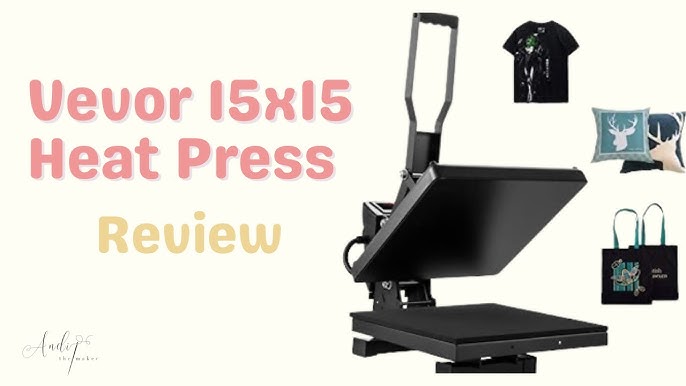VEVOR Heat Press 15x15, How to Guide 🤗 and unboxing! 💖 Free Design 