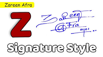 ✅ Zareen Afra Name Signature Style | Z Signature Style | Signature Style of My Name Zareen Afra