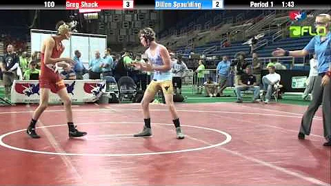 Cadet 100 - Greg Shack (Alaska) vs. Dillon Spaulding (North Dakota)