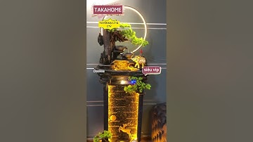 TIỂU CẢNH THÁC NƯỚC PHONG THỦY NON BỘ SÂN VƯỜN PHÒNG KHÁCH BỂ CÁ #takahome #samtienvn #vinazon