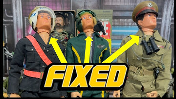 FIXED! Action Man Sharpshooter Position Head re-string! Palitoy Hasbro GIJOE Vintage repair