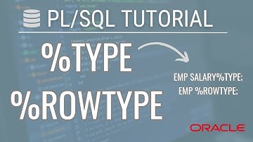 PL/SQL: %TYPE and %ROWTYPE techniques | Tamil