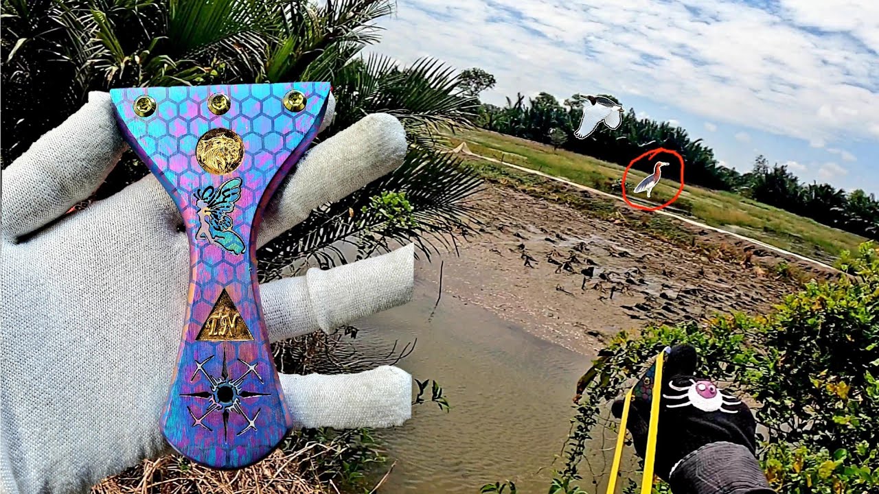 Рогатка для стрельбы по птице - Дистанция 40 метров, спусковой крючок снимают с PFS