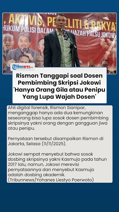 Rismon Sebut Hanya 'Orang Gila atau Penipu' yang Bisa Lupa Wajah Dosen Pembimbing Skripsi