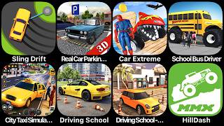 Sling Drift,Real Car Parking,Car Extreme,School Bus Driver,City Car Driving,Driving School Sim