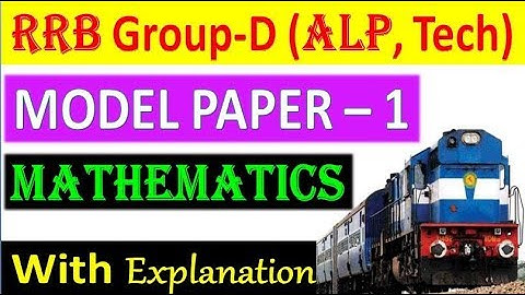 RRB Model Paper With key Maths Special with Explanation RRB special must watch now by  SRINIVAS Mech