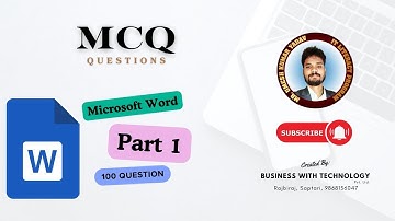 MS Word MCQ Questions and Answers | Part 1
