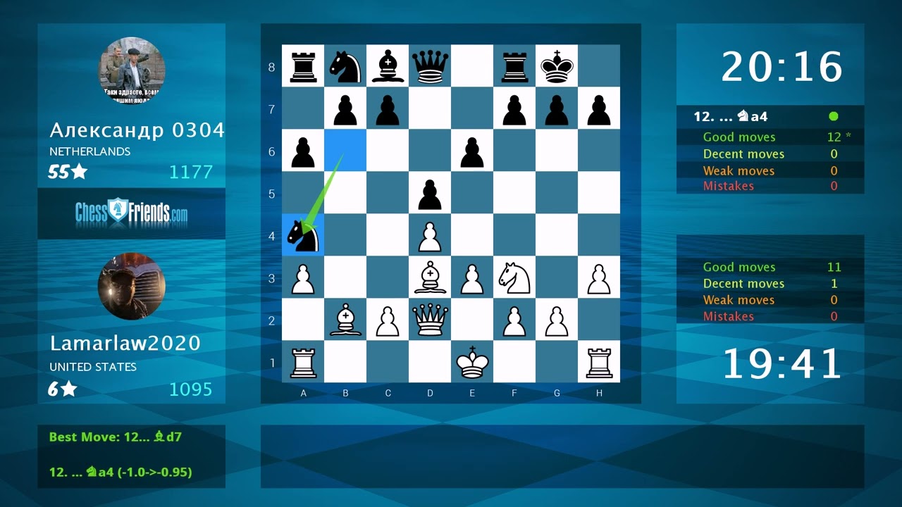 Chess Game Analysis: Lamarlaw2020 - Александр 0304, 1-0 (By ChessFriends.com)