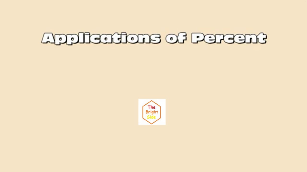 How to Solve Applications of Percent Problems