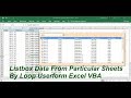 Listbox Data from Particular Sheets Excel VBA