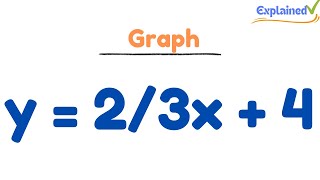 How to Graph y = 2/3x + 4