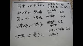 【照ノ富士優勝の協会台本】令和3年大相撲九州場所初日 幕内取組 協会が書いた¨照ノ富士¨ ¨石浦¨ ¨豊昇龍¨の¨お八百長¨の確認