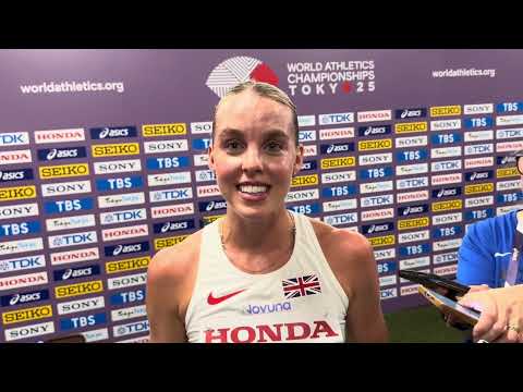 Keely Hodgkinson after first-round at 2025 Worlds