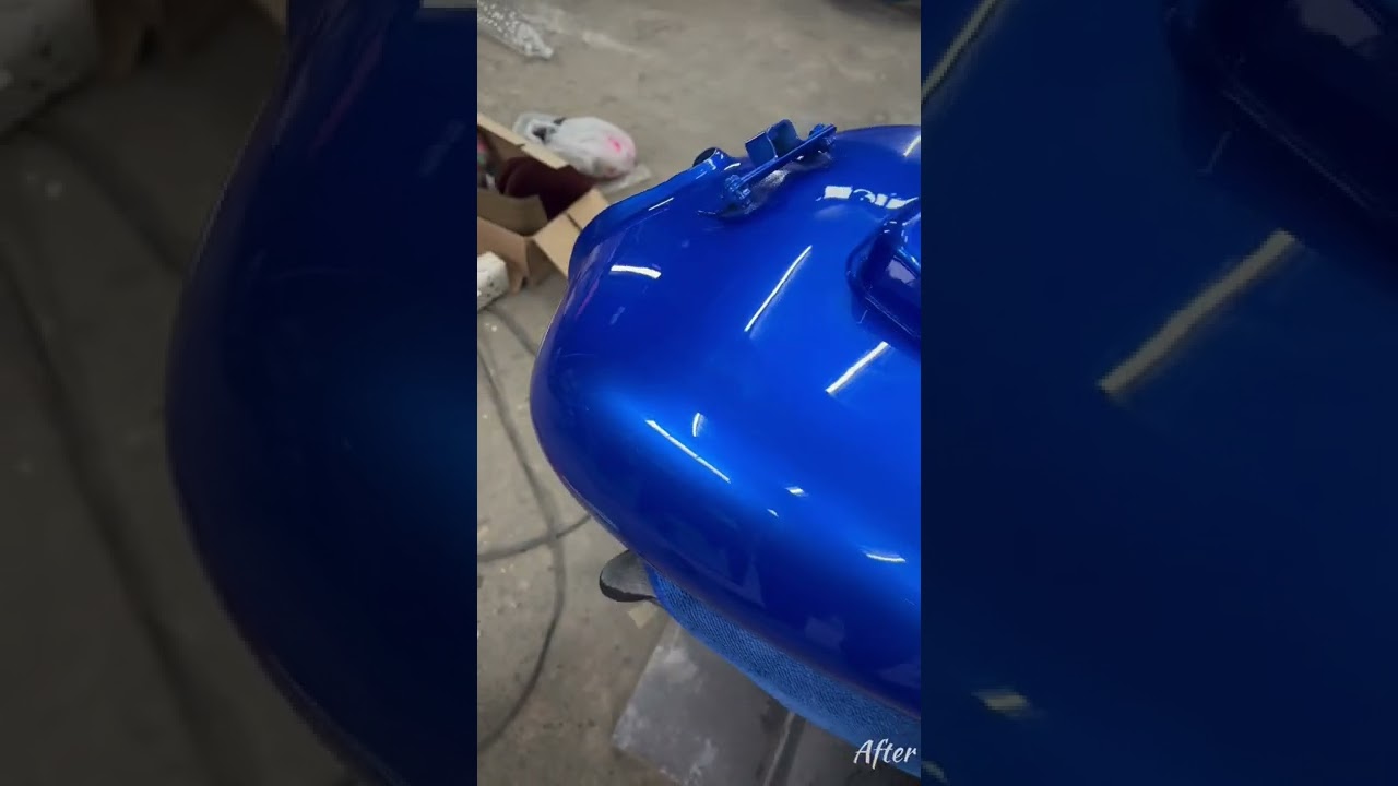 Avenger fuel tank painting | bayside blue | bajaj avenger | bike painting.