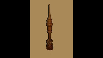 Wood Turning E37, spindle practice finial with skew