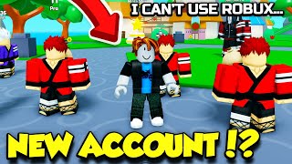 So I Started A BRAND NEW ACCOUNT In Anime Fighters Simulator USING NO ROBUX (Roblox)