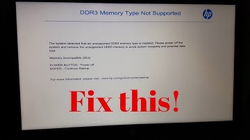 Cause and fix for DDR3 memory type not supported error (Memory incompatible 2E3)