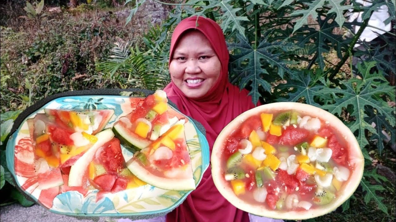 cara buat agar2 tembikai viral khairul aming by kak nur@tip buah tak terburai