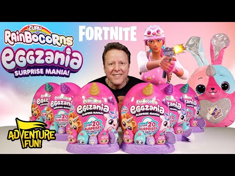 Zuru Rainbocorns Eggzania Surprise Mania Easter Eggs & Fortnite Challenge Adventure Fun Toy review!