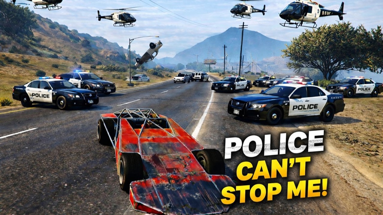 Ramp Buggy vs 5 Star Police Wanted Level 😱 | Insane GTA Action