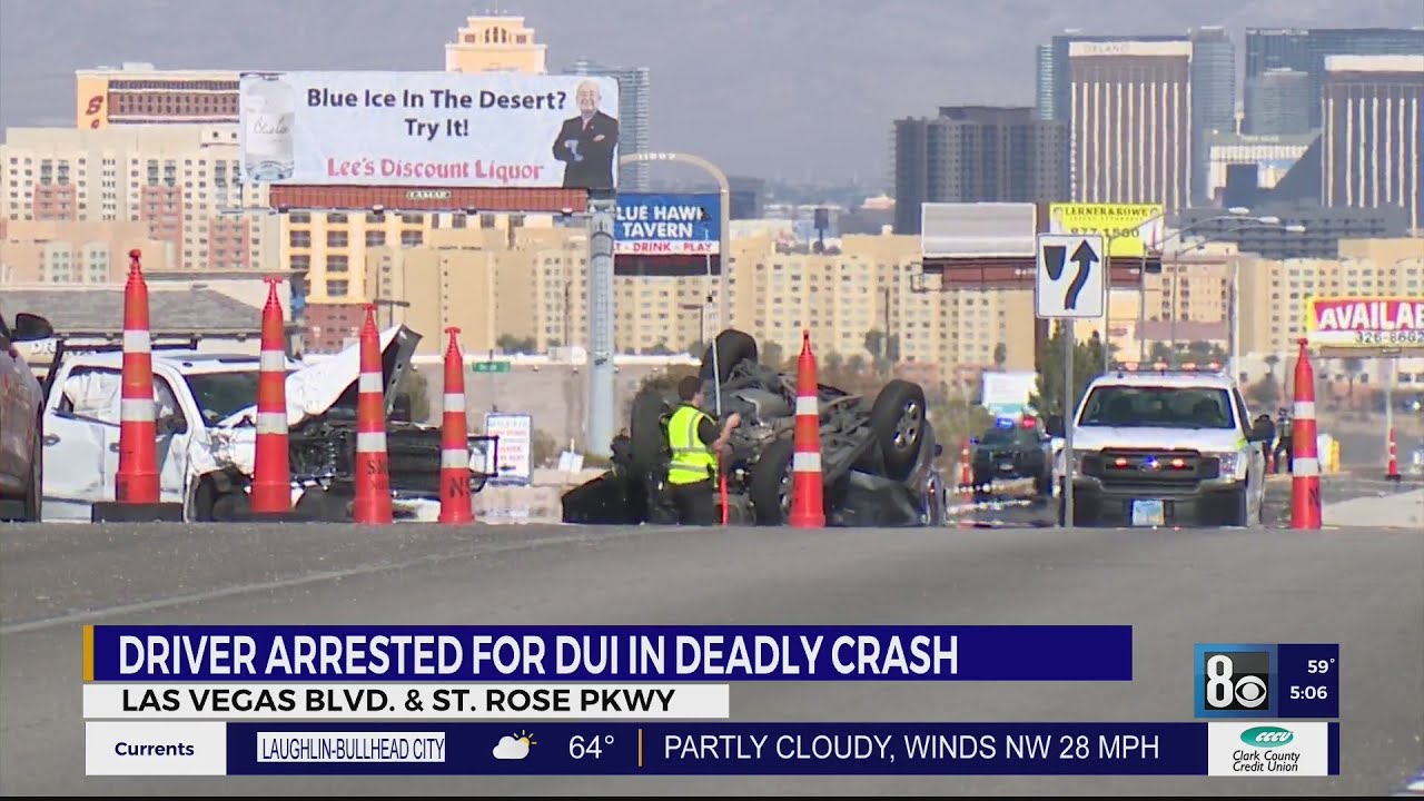 Update 2 Killed In Crash After Truck Runs Red Light At Las Vegas Blvd St Rose Pkwy Driver Arrest Youtube