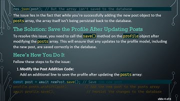 How to Add a New Object to an Empty Array in Your MongoDB Profile Model