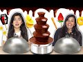 CHOCOLATE FOUNTAIN CHALLENGE | *I couldn't speak properly after this*😶🤐🥵