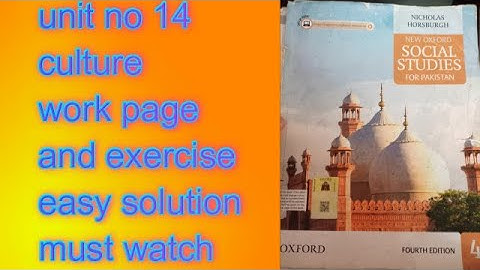 Class 4 Social Studies Chapter 14 culture exercise solution and work page by educational tips