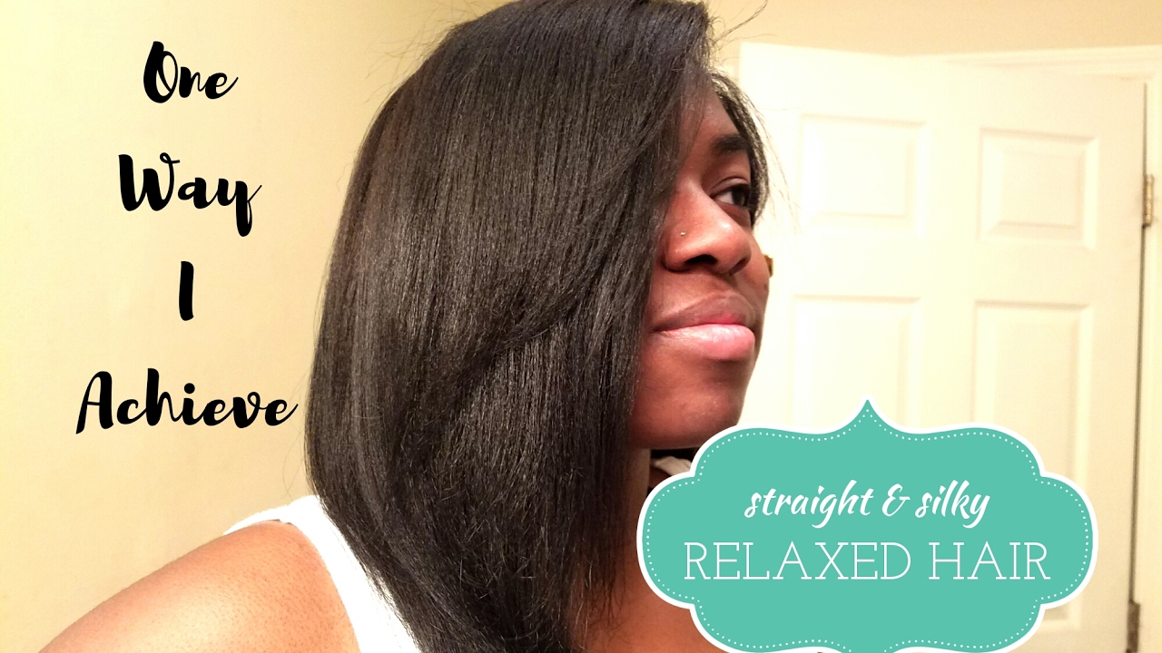 How I Get my Relaxed Hair Bouncy, Shiny, and Silky (part 1) - YouTube